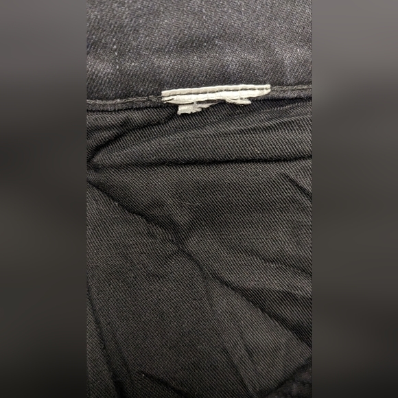 EUC Current/Elliott washed black raw/cuffed hem distressed straight leg cropped - Picture 9 of 10